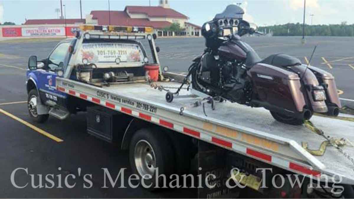 Motorcycle Towing South Maryland